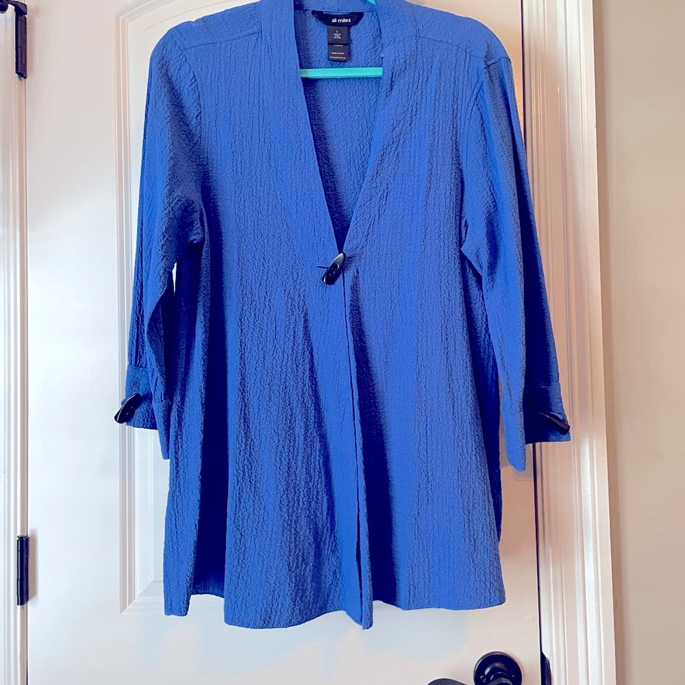 Pretty blue gently worn designer top
